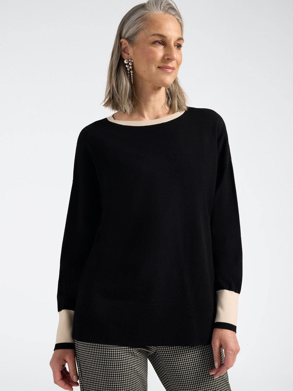 Maglia girocollo in viscosa