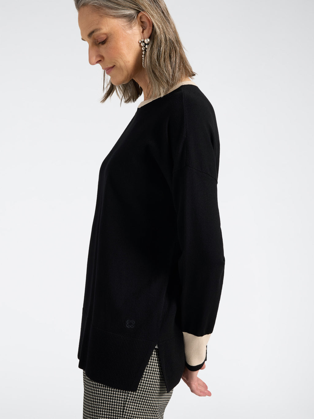 Maglia girocollo in viscosa