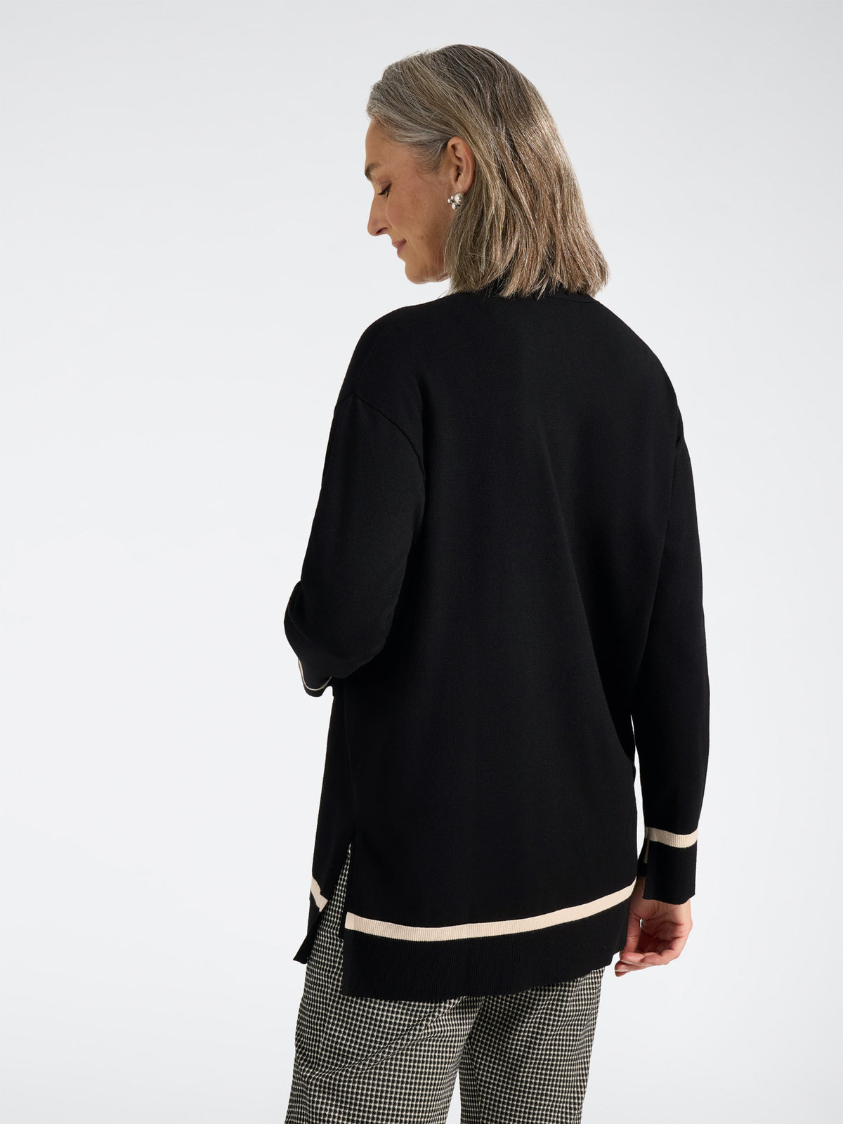 Cardigan in viscosa aperto