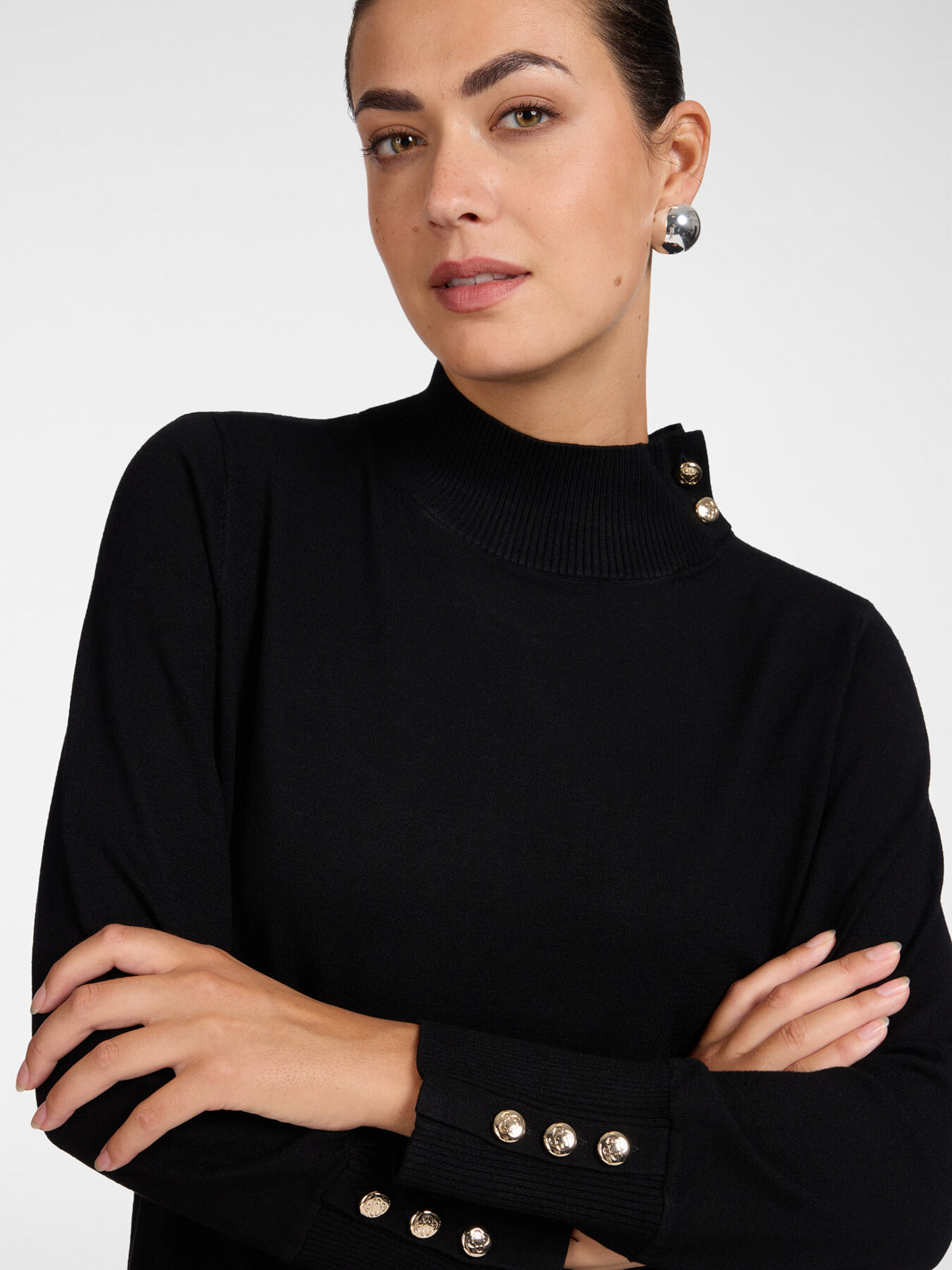 Maglia in viscosa con bottoni