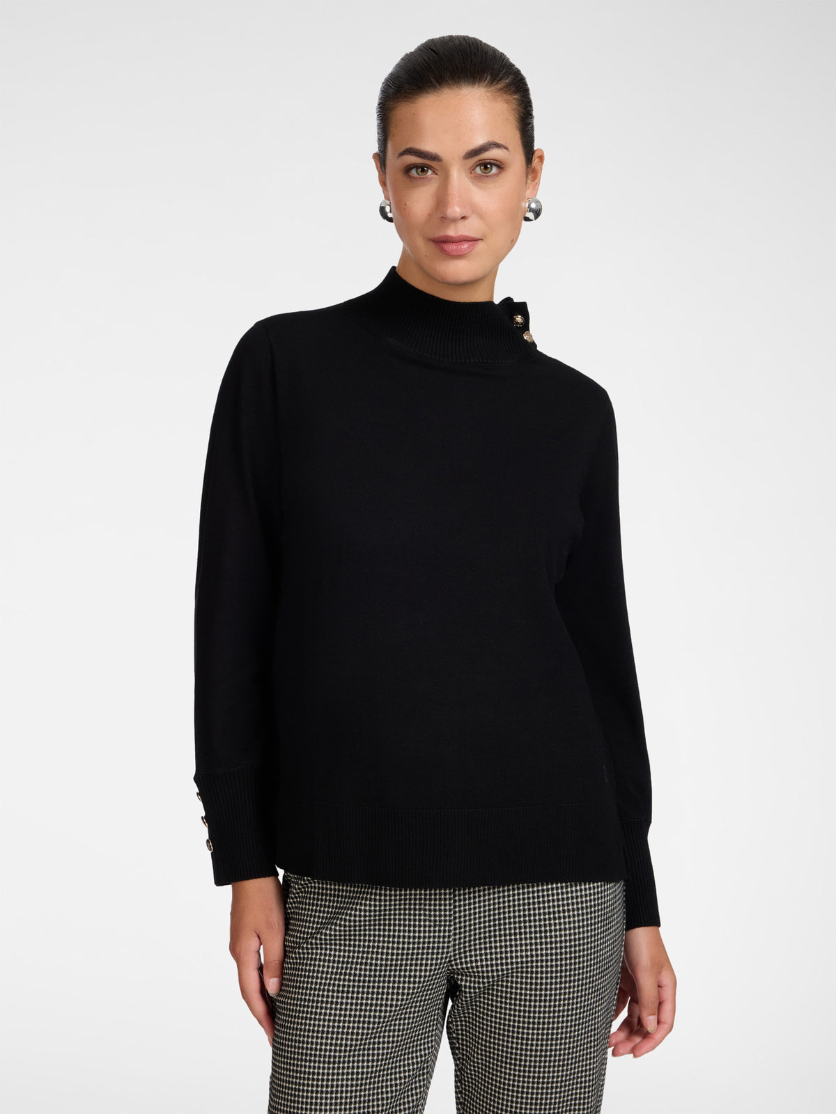 Maglia in viscosa con bottoni
