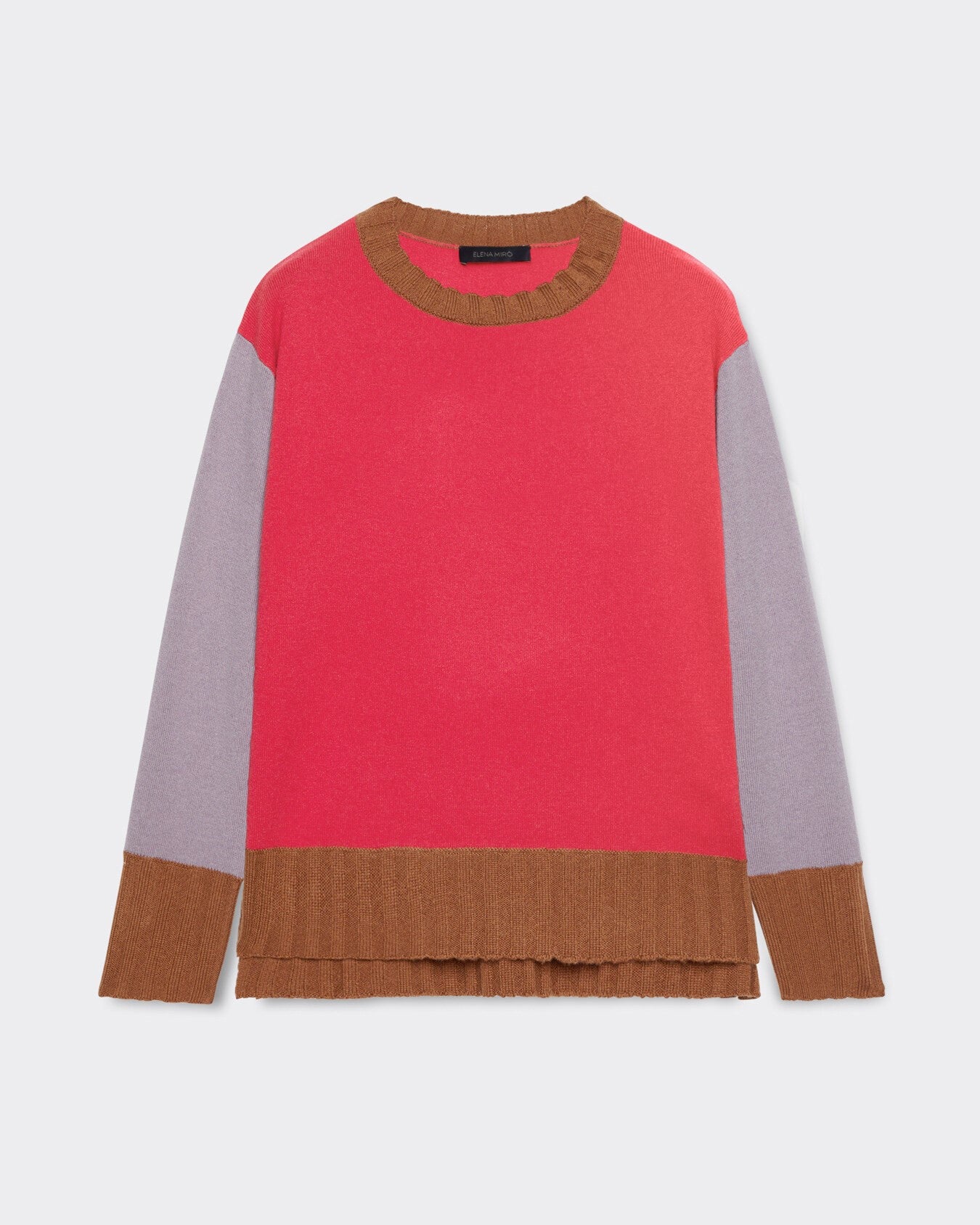 Maglia colour block in lana