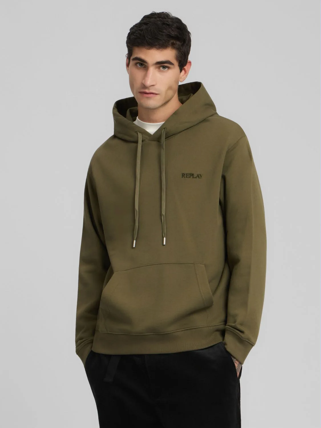 Felpa con cappuccio e logo lettering