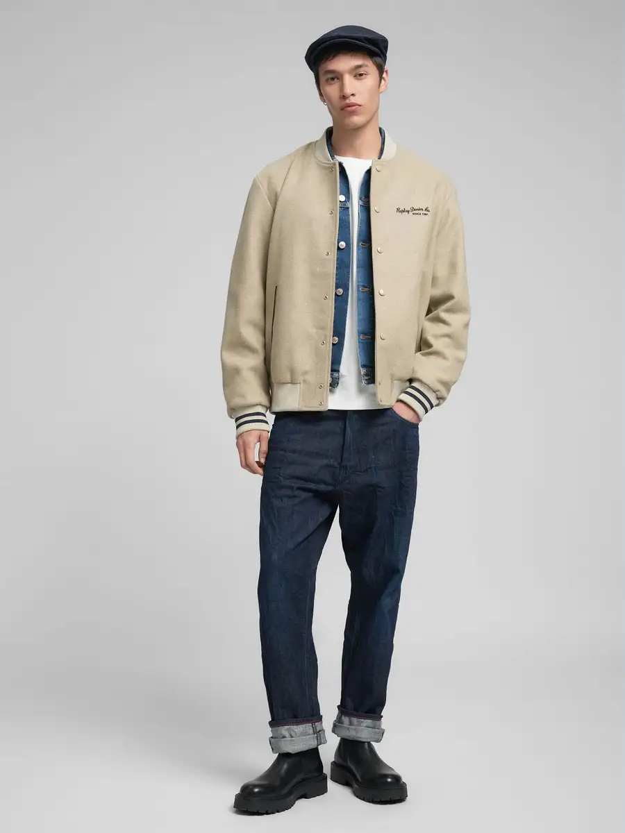 Bomber Varsity in misto lana