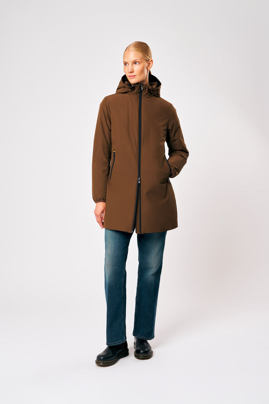Giacca lunga con cappuccio Matilda