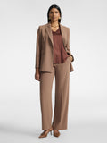 Pantaloni palazzo in crêpe misto cotone