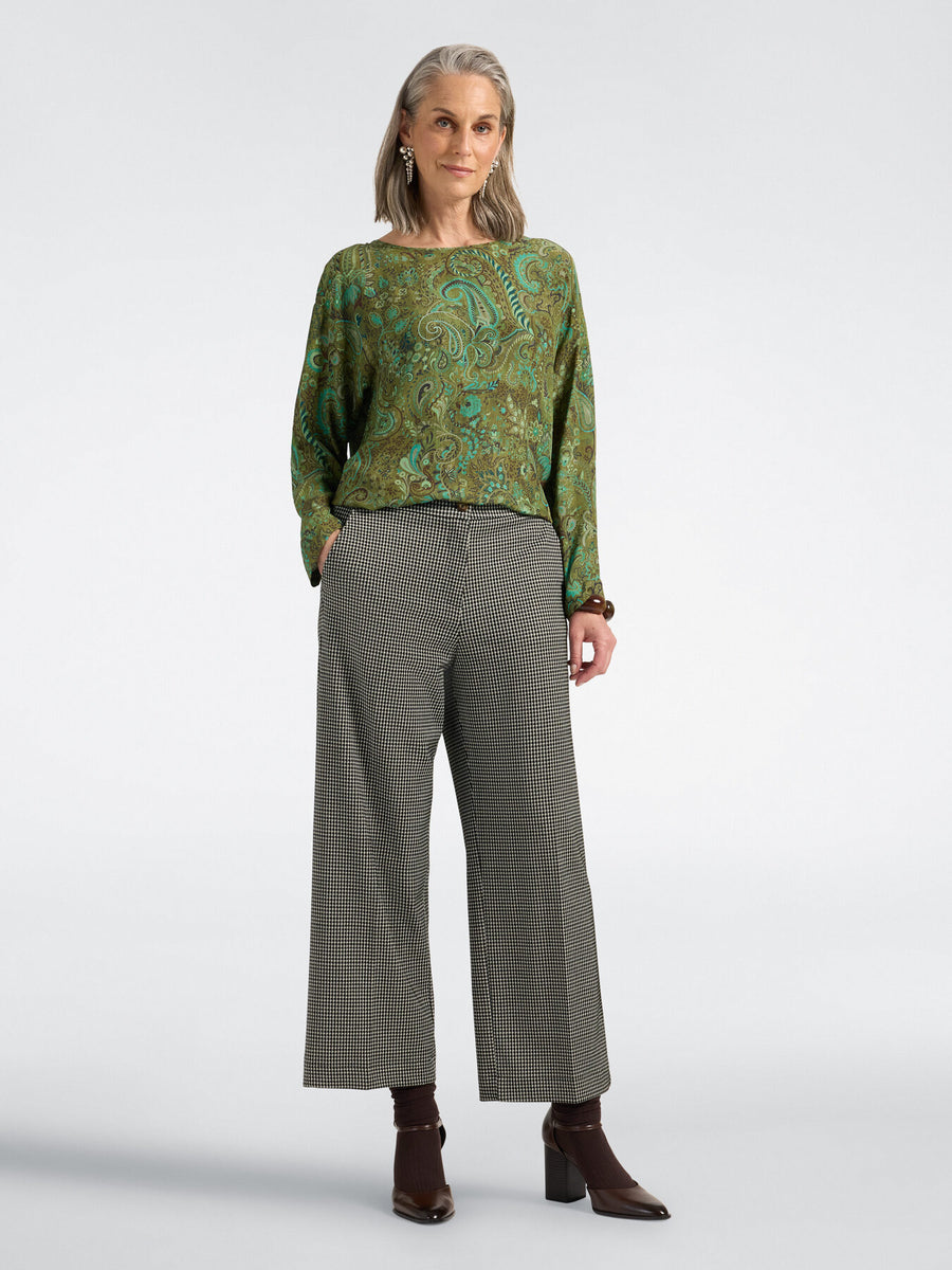 Pantaloni cropped Vichy
