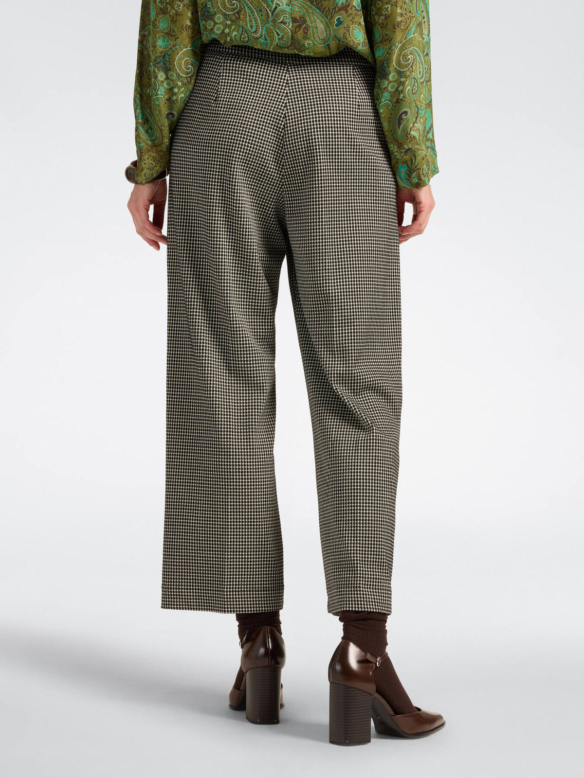 Pantaloni cropped Vichy