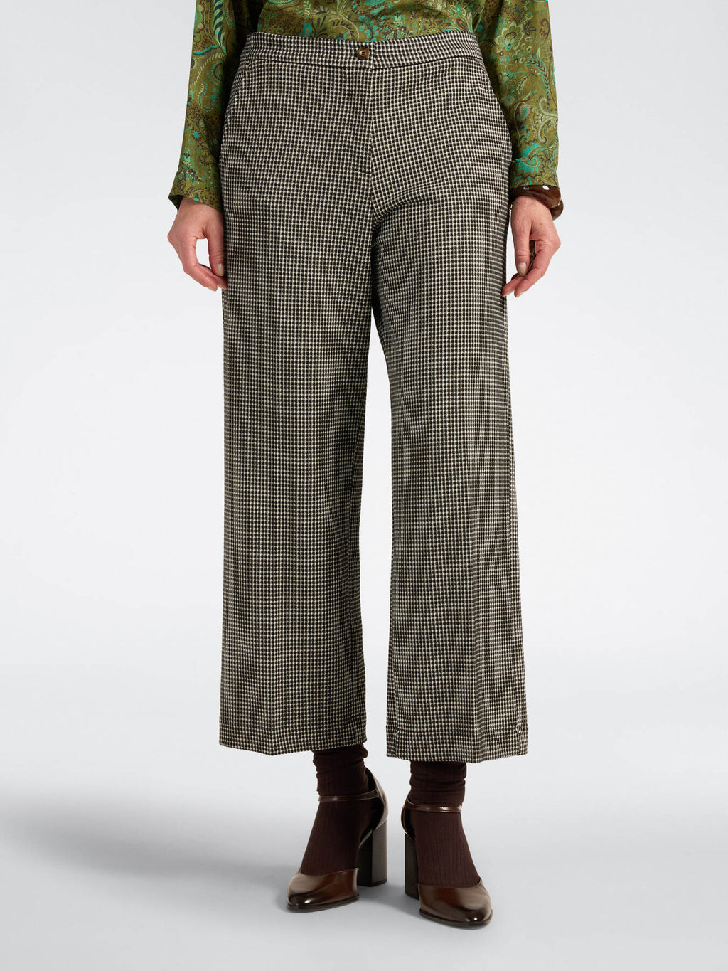Pantaloni cropped Vichy