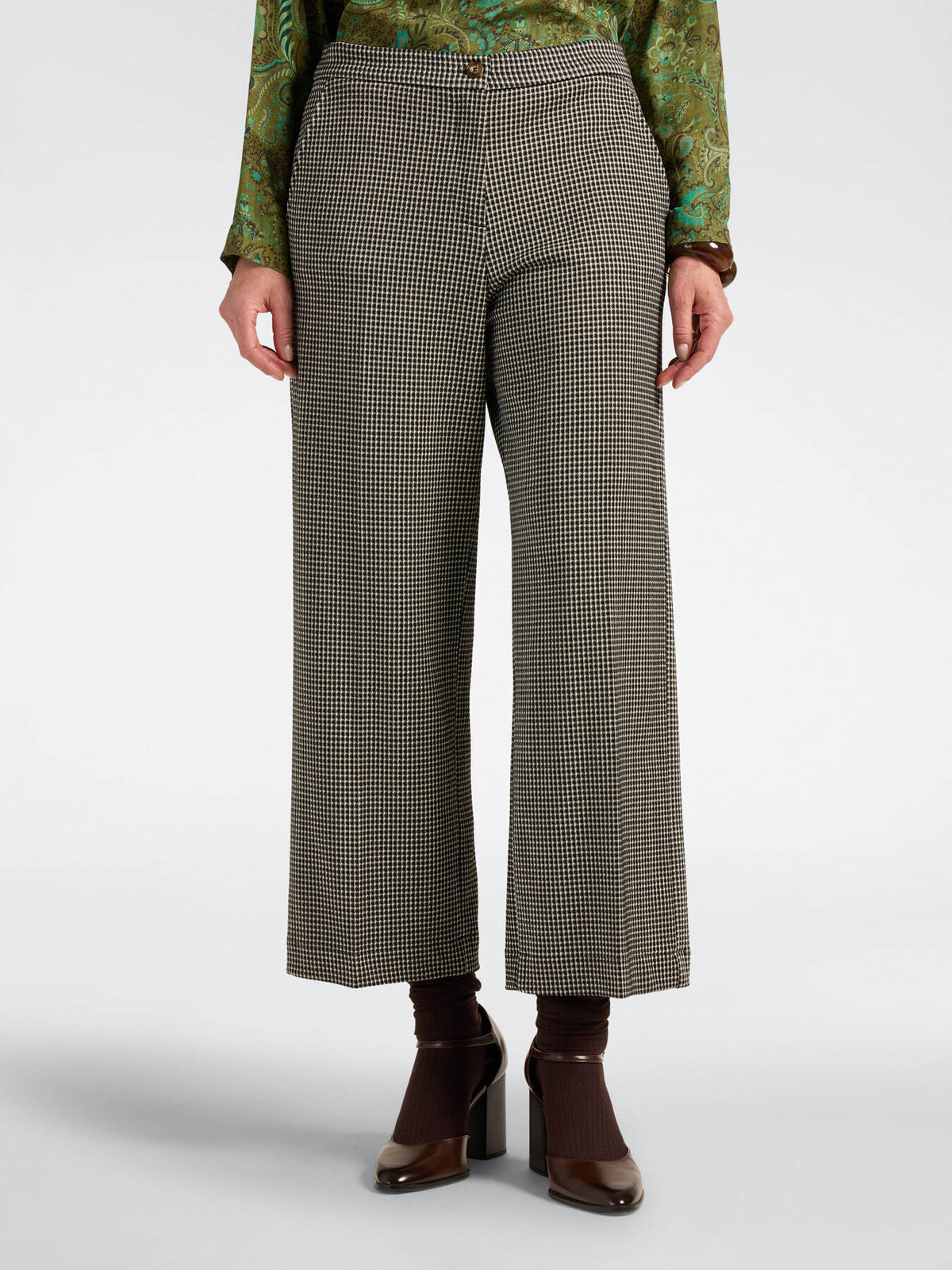 Pantaloni cropped Vichy