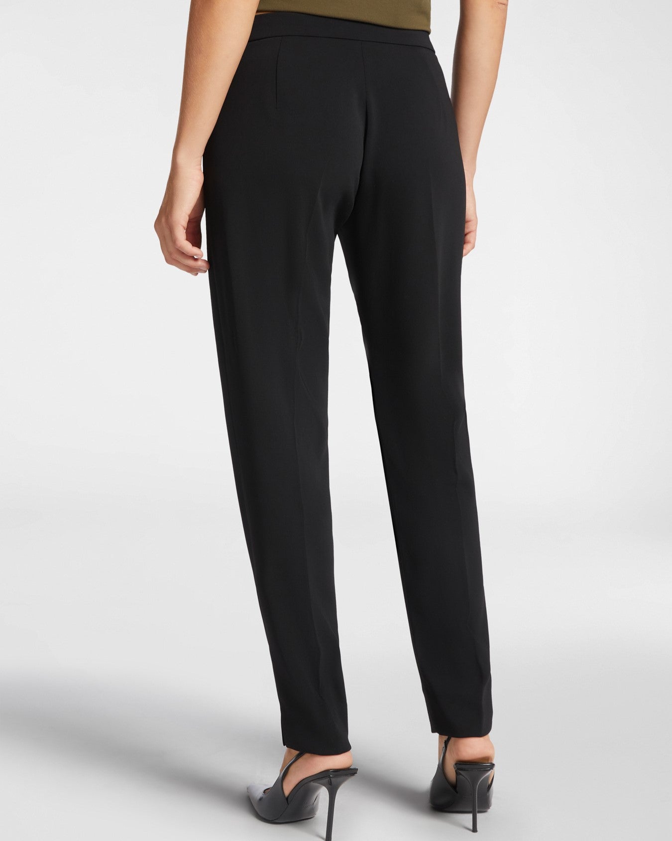 Pantaloni dritti in cady stretch