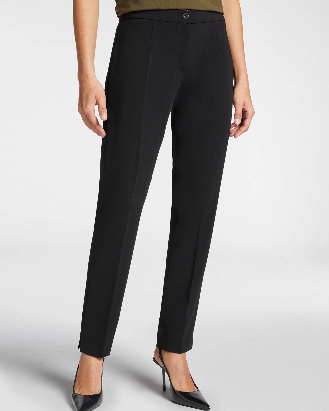 Pantaloni dritti in cady stretch