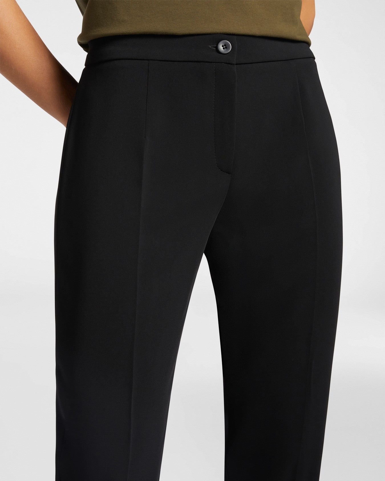 Pantaloni dritti in cady stretch