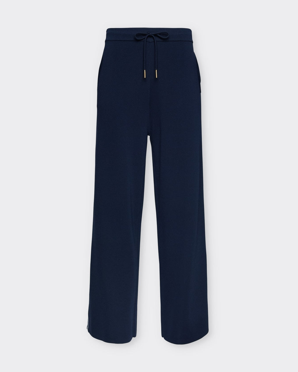 Pantaloni in maglia con bordi a righe