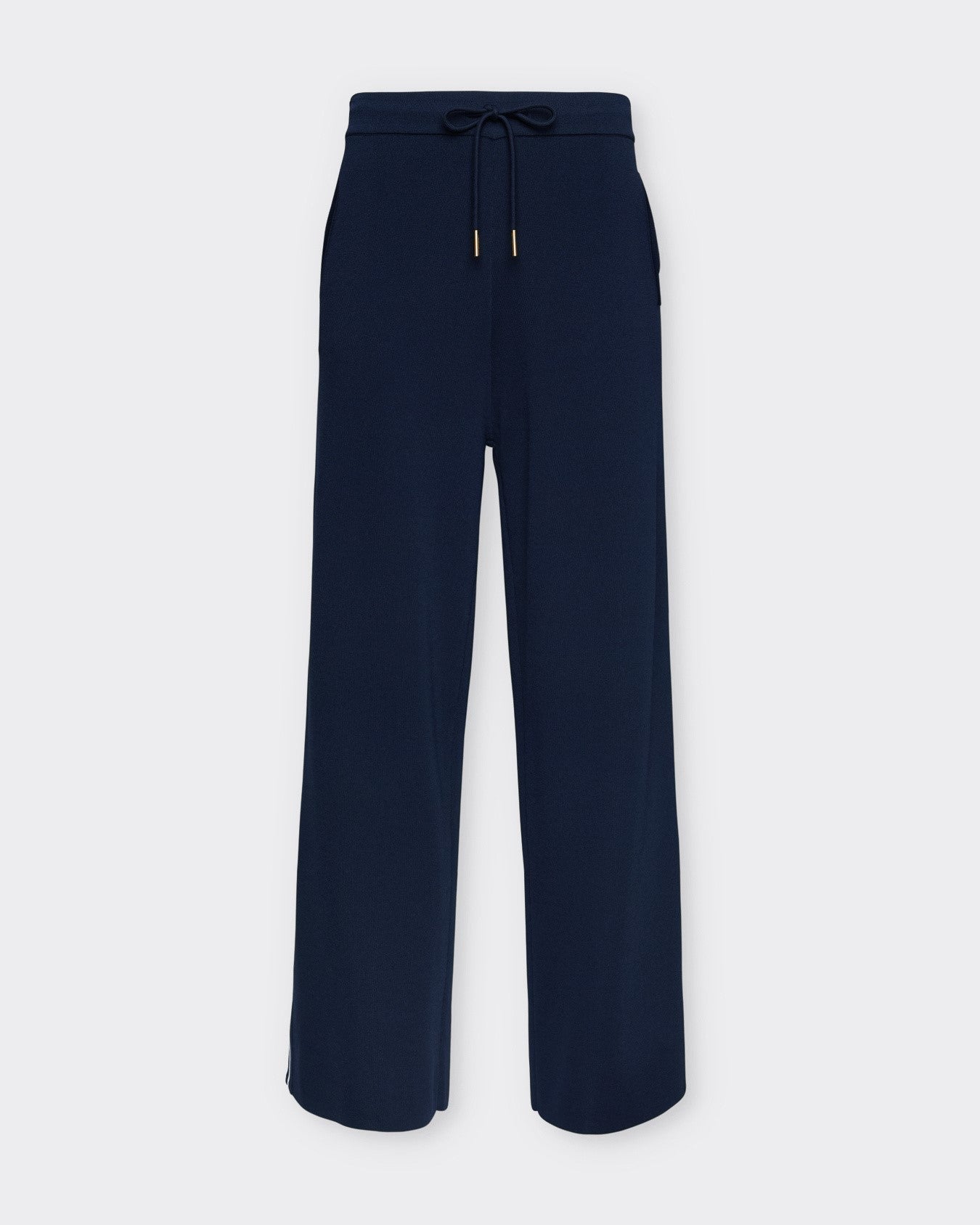 Pantaloni in maglia con bordi a righe