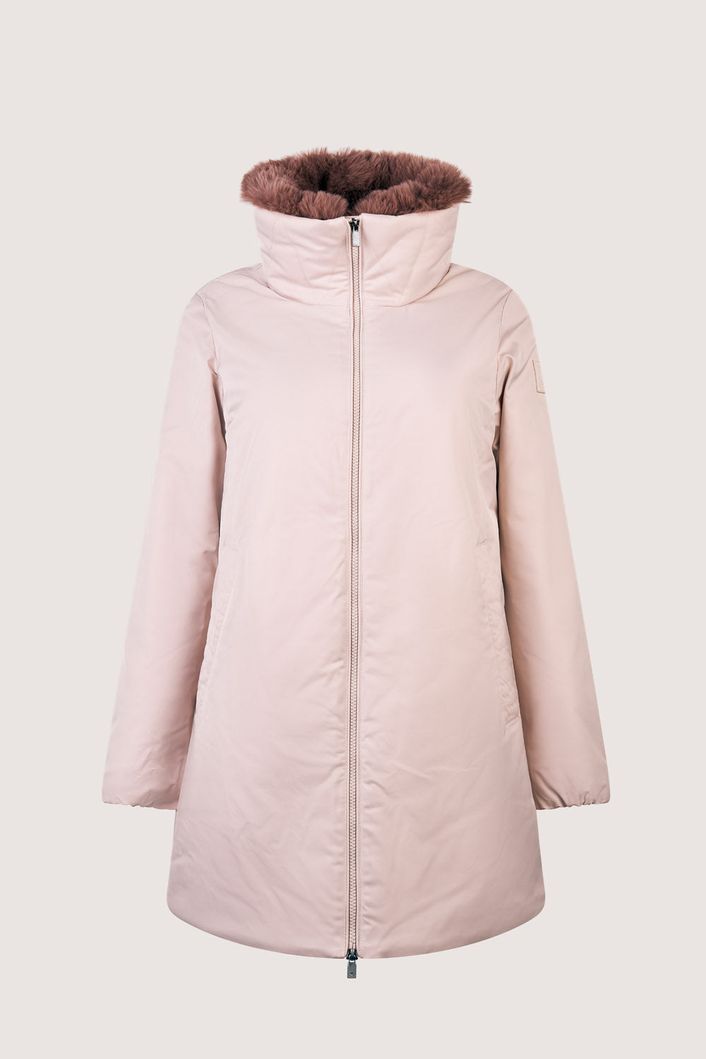 Cappotto lungo con pelliccia Piroska