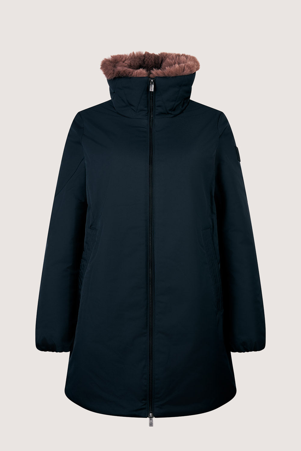 Cappotto lungo con pelliccia Piroska