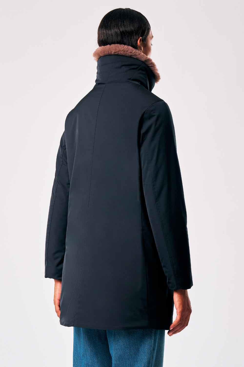 Cappotto lungo con pelliccia Piroska
