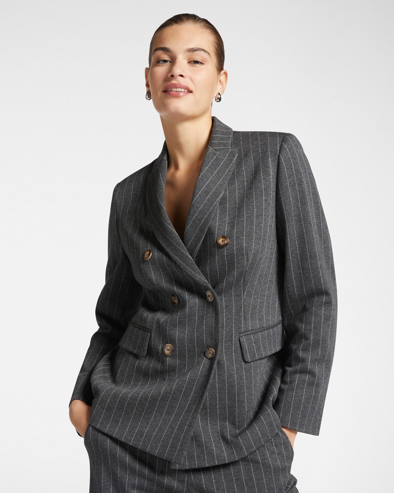 Blazer gessato doppio petto