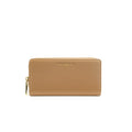 Portafogli in pelle grande con clip e zip Wallis