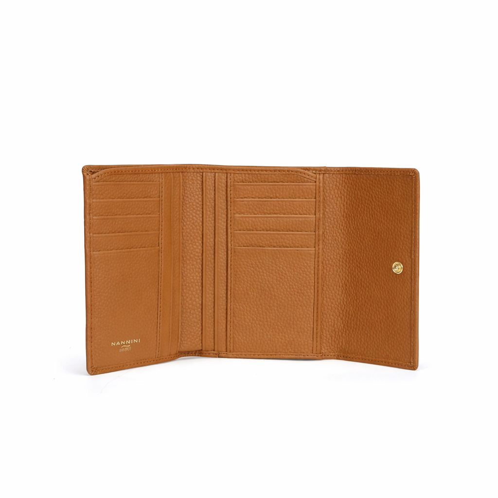 Portafogli in pelle medio con zip e clip Wallis-X