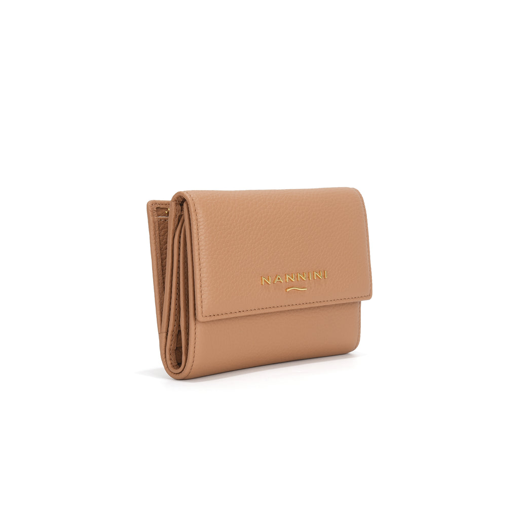 Portafogli in pelle medio con zip e clip Wallis-X