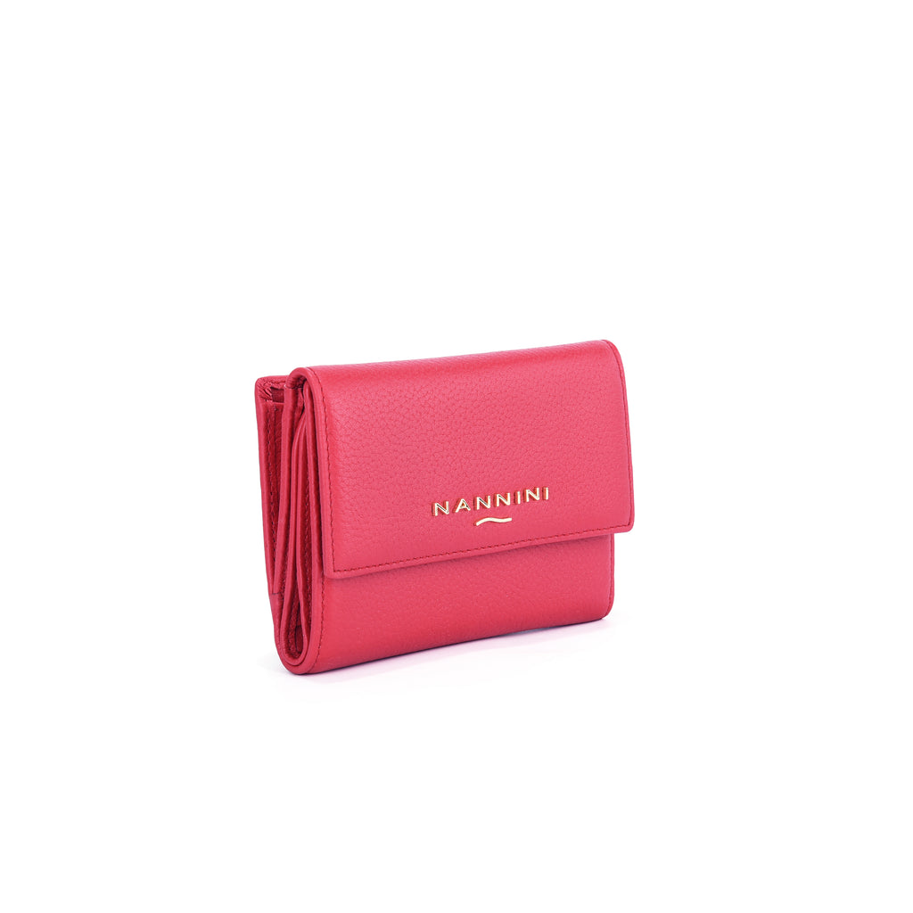 Portafogli in pelle medio con zip e clip Wallis-X
