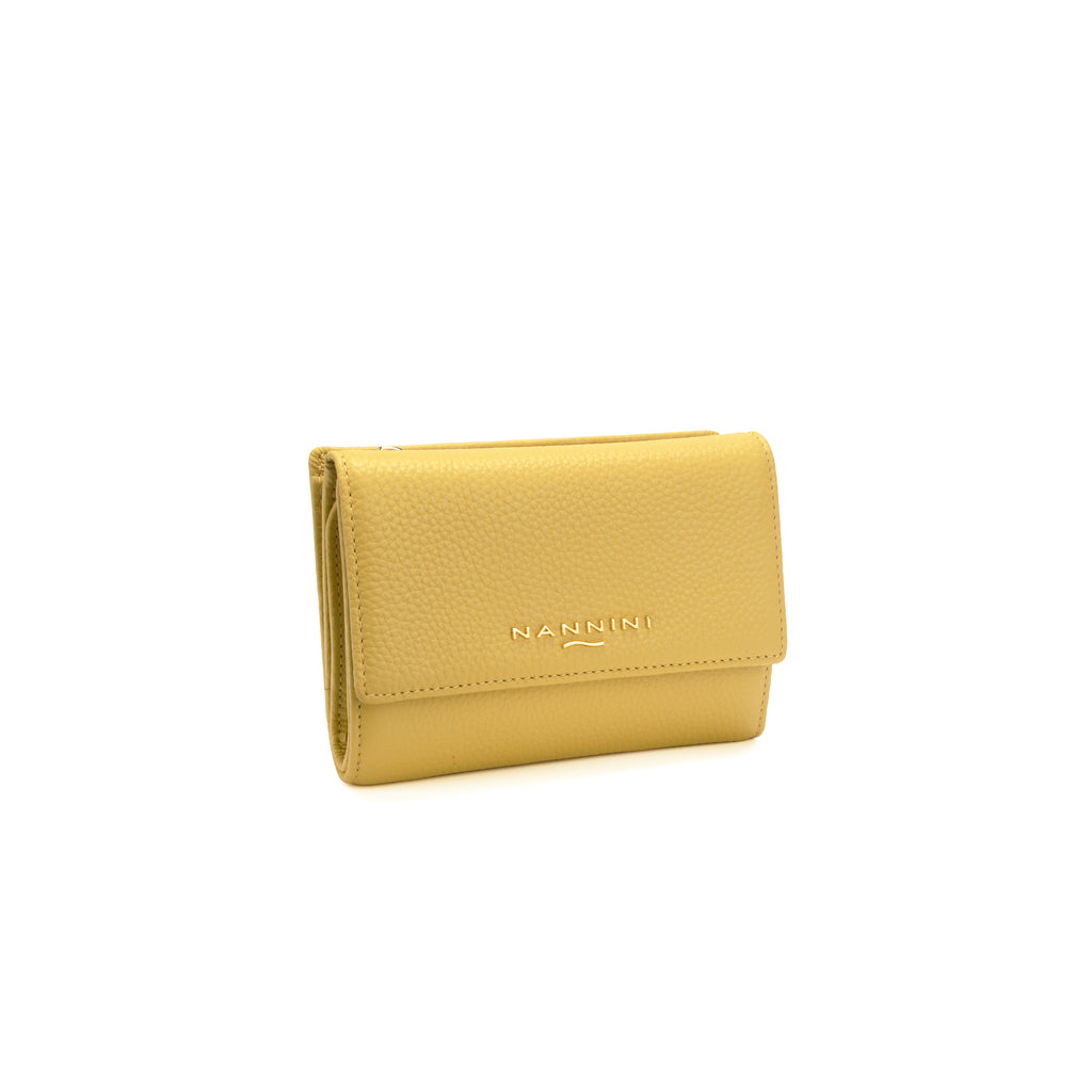Portafogli in pelle medio con zip e clip Wallis-X