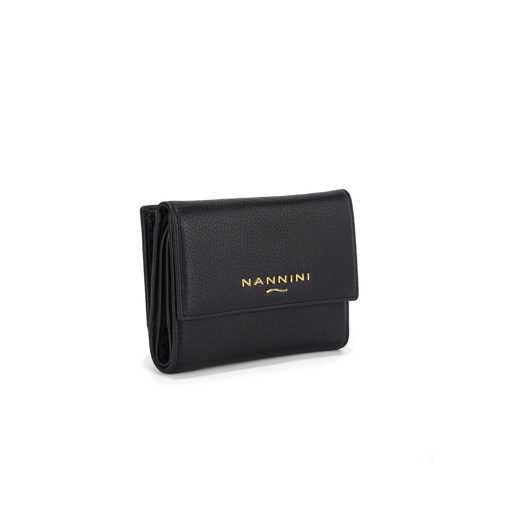 Portafogli in pelle medio con zip e clip Wallis-X