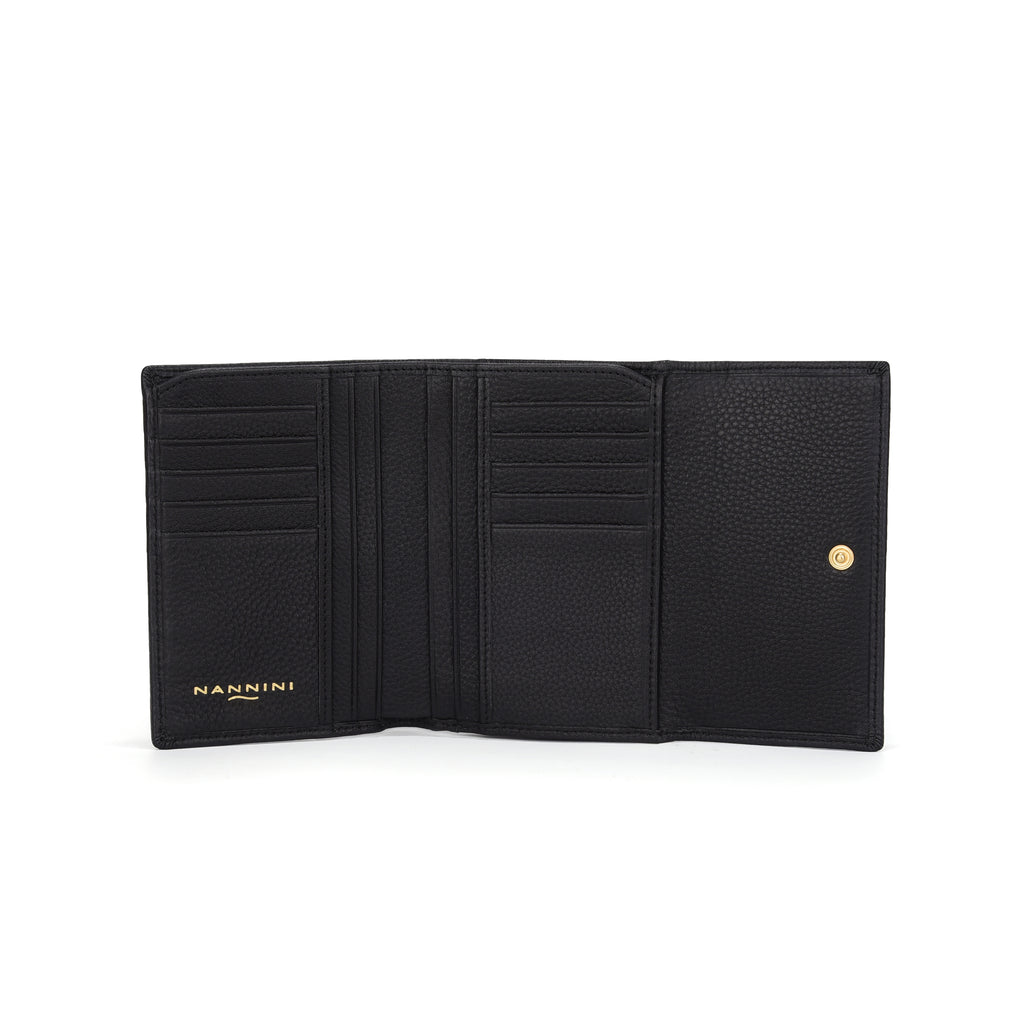 Portafogli in pelle medio con zip e clip Wallis-X