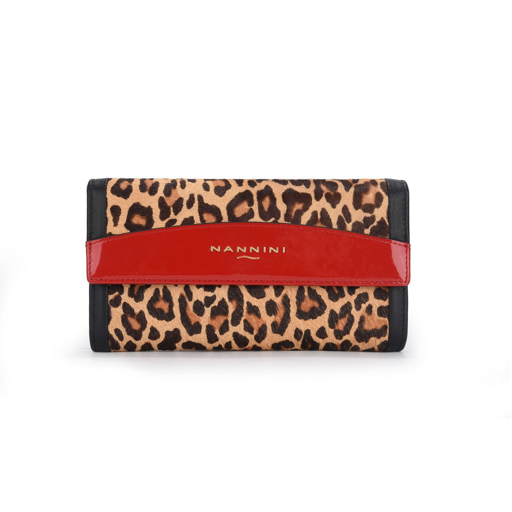 Portafogli grande con clip e zip Savana