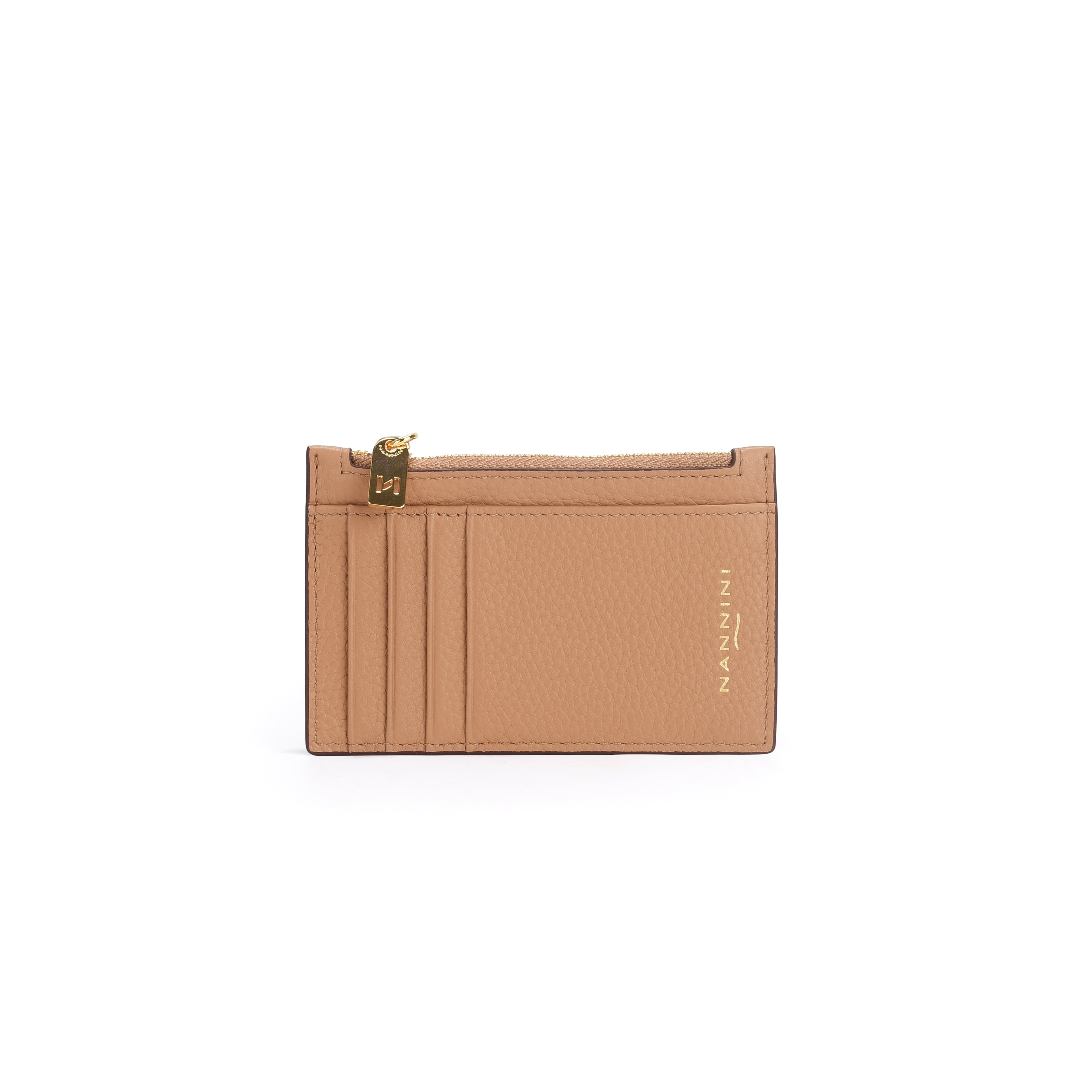 Portacarte con zip in pelle Wallis-X