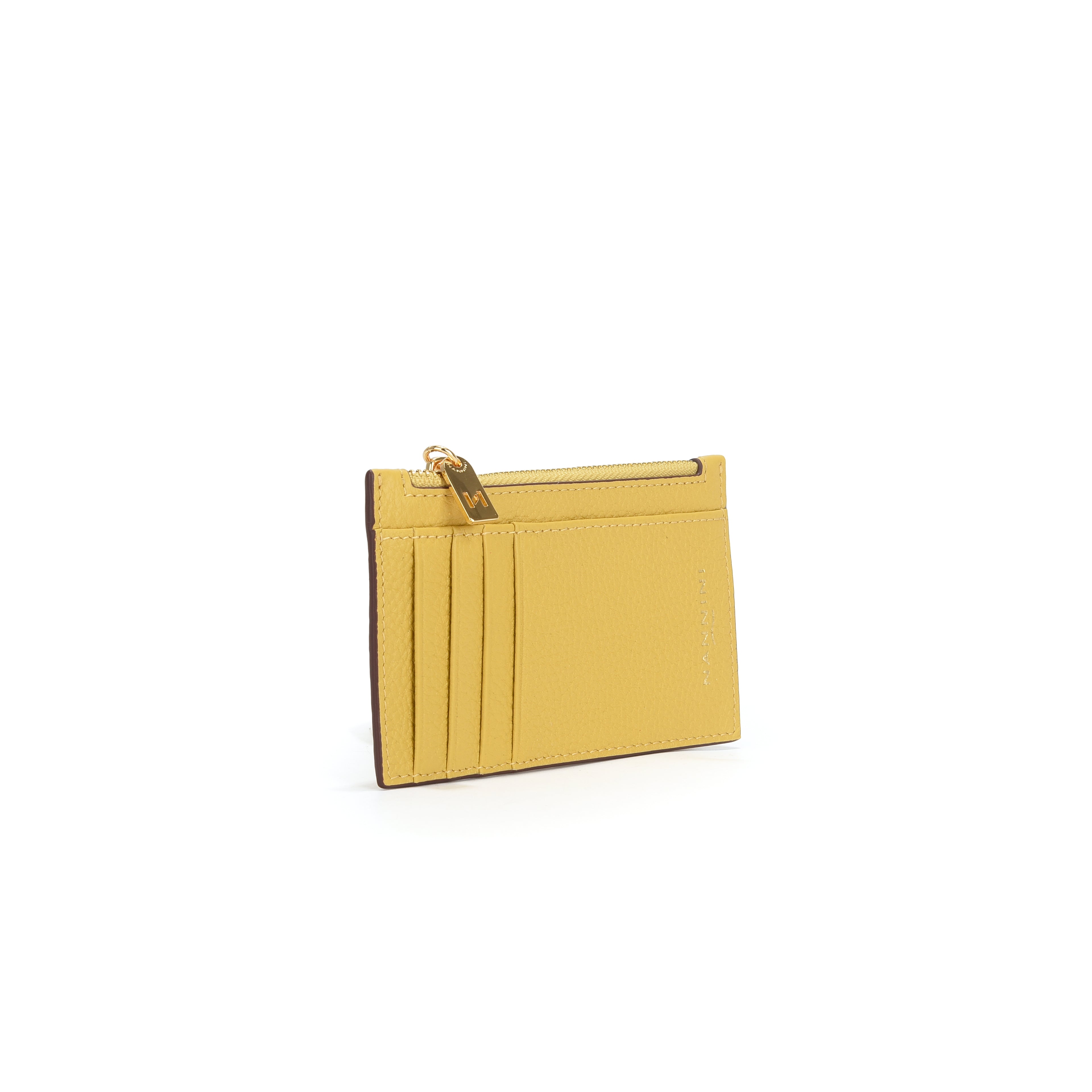 Portacarte con zip in pelle Wallis-X