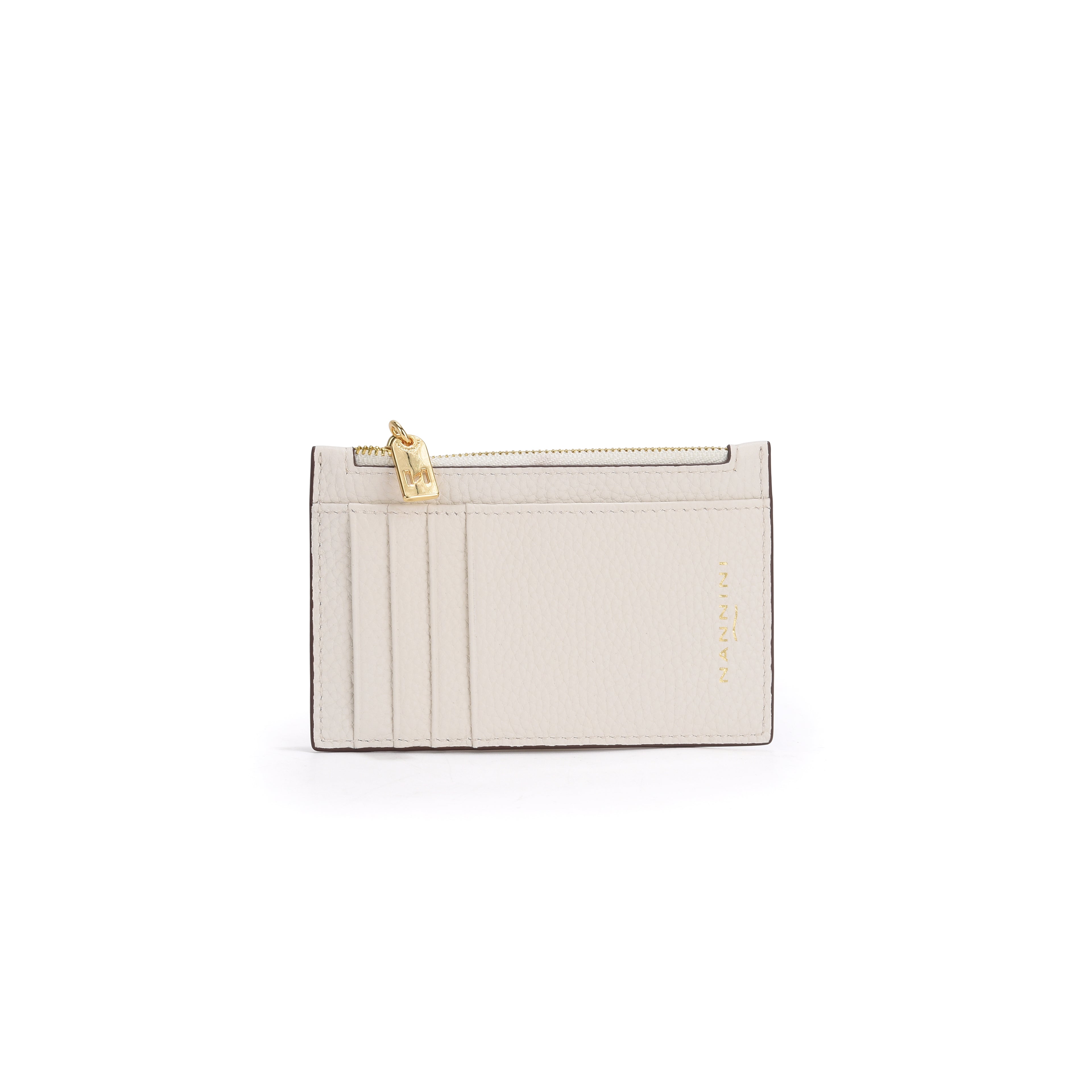 Portacarte con zip in pelle Wallis-X