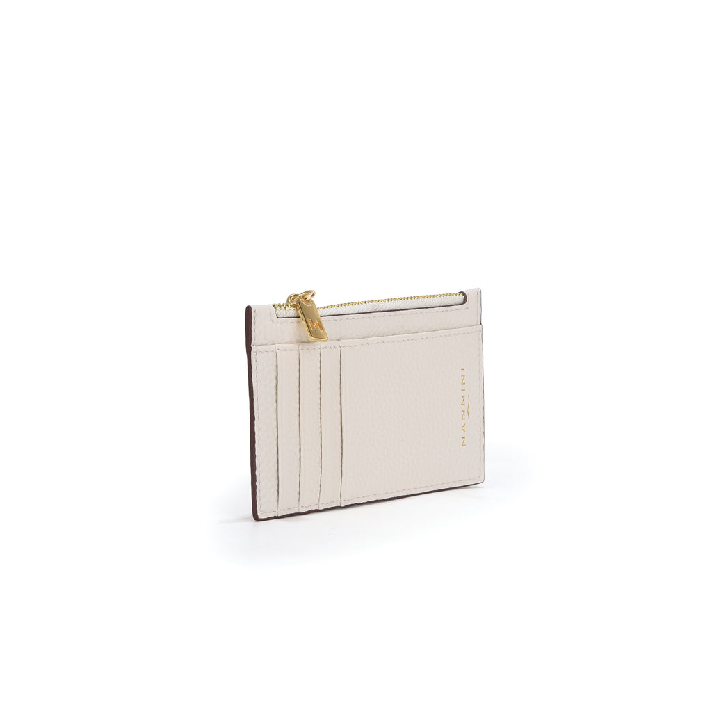 Portacarte con zip in pelle Wallis-X
