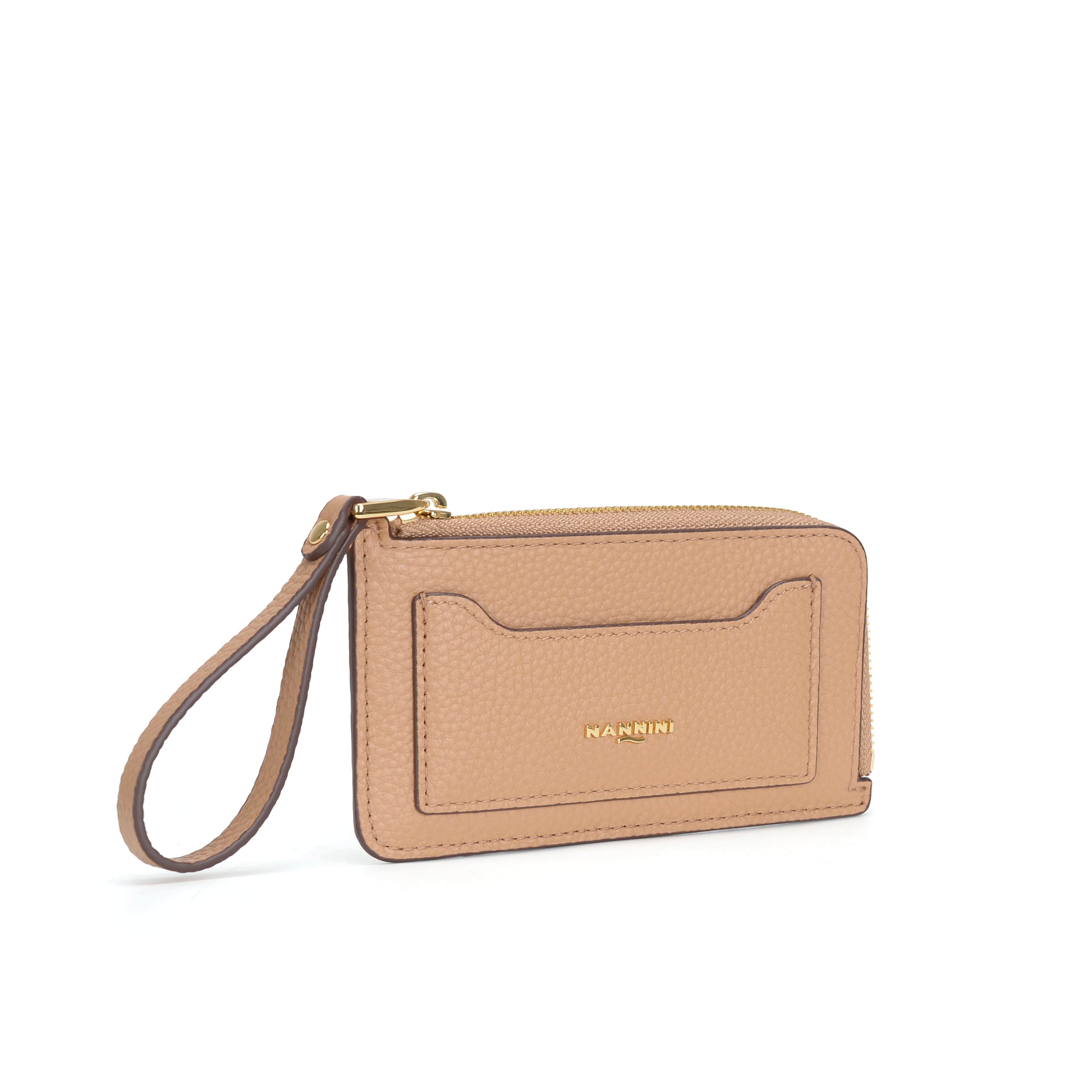 Portacarte con zip in pelle Wallis-X