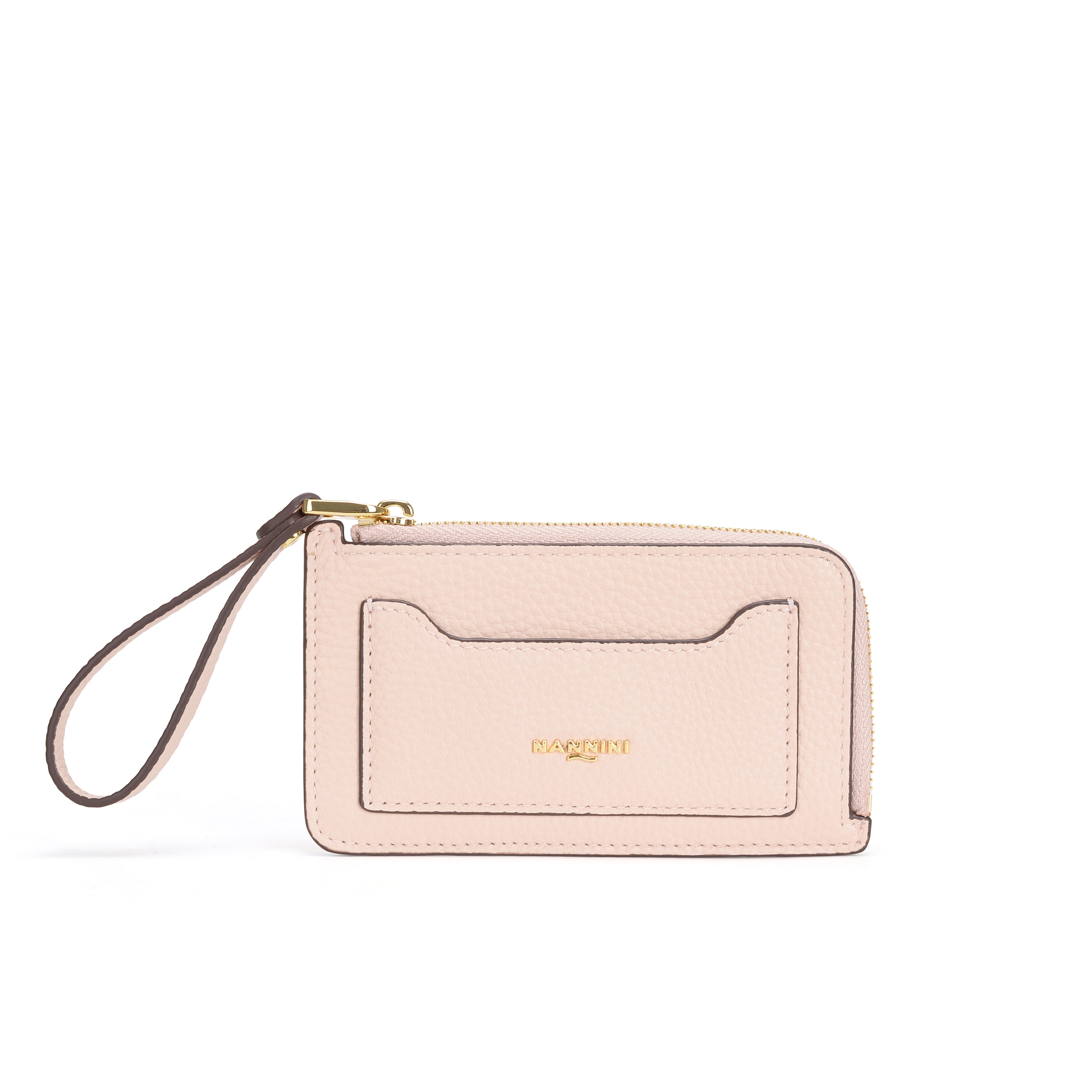 Portacarte con zip in pelle Wallis-X