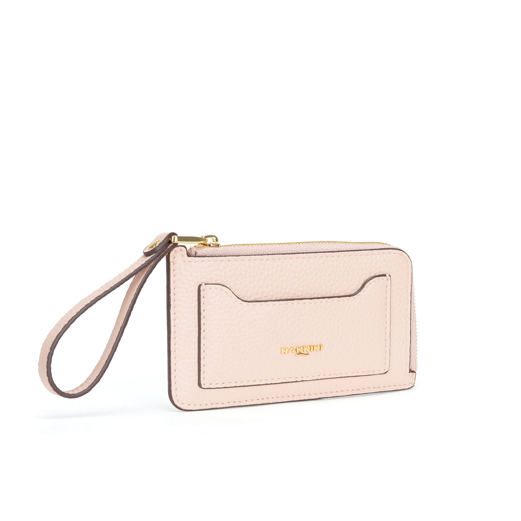 Portacarte con zip in pelle Wallis-X