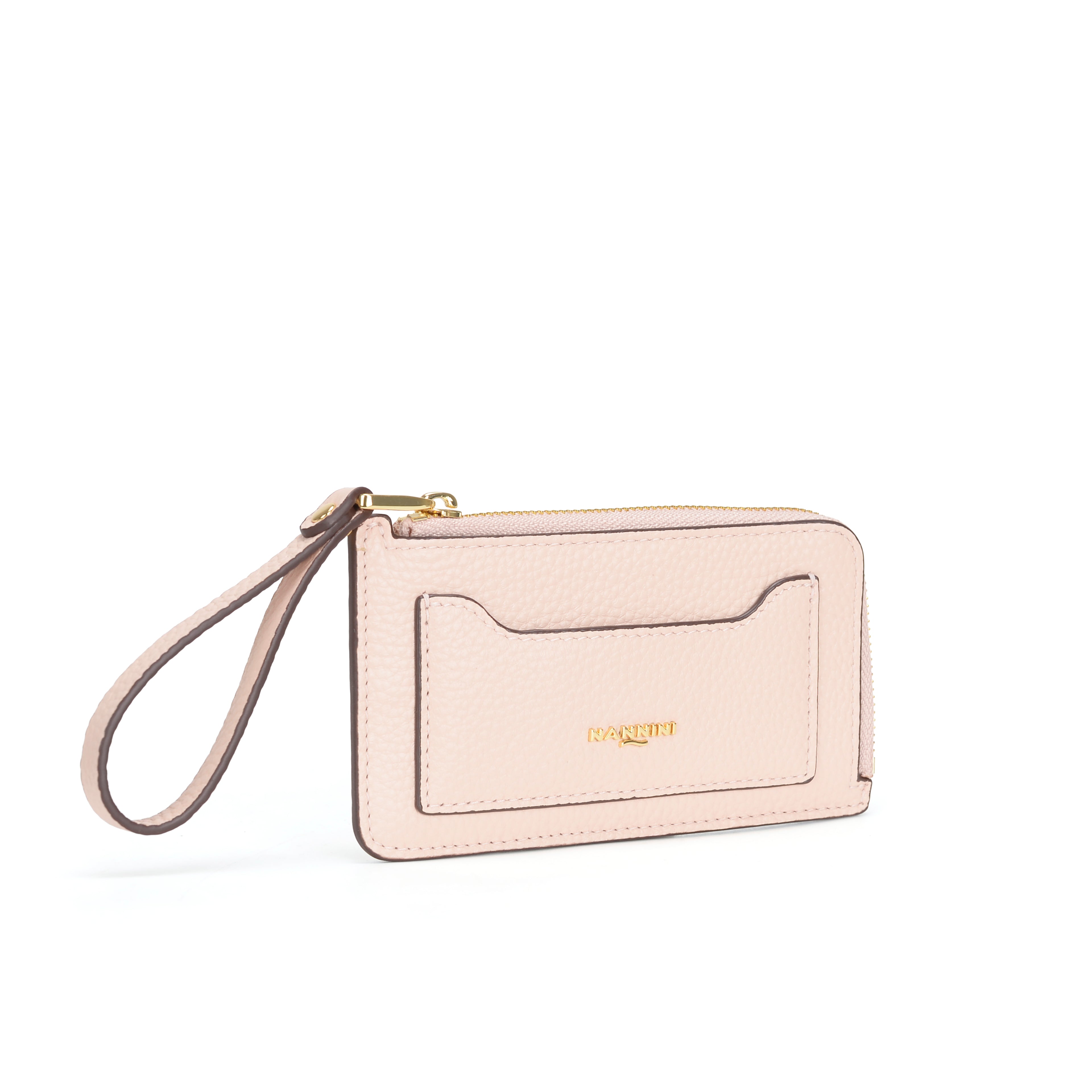 Portacarte con zip in pelle Wallis-X