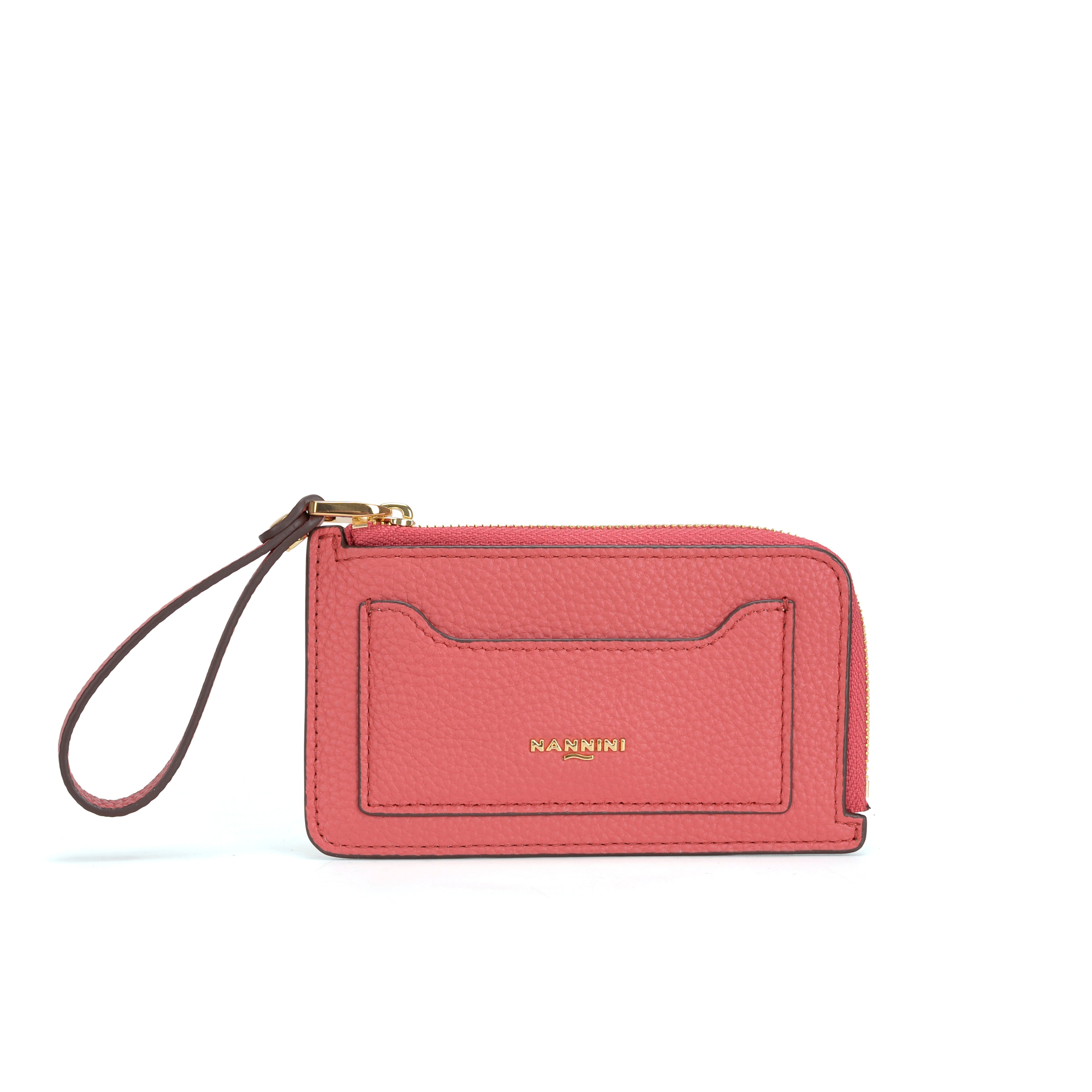 Portacarte con zip in pelle Wallis-X
