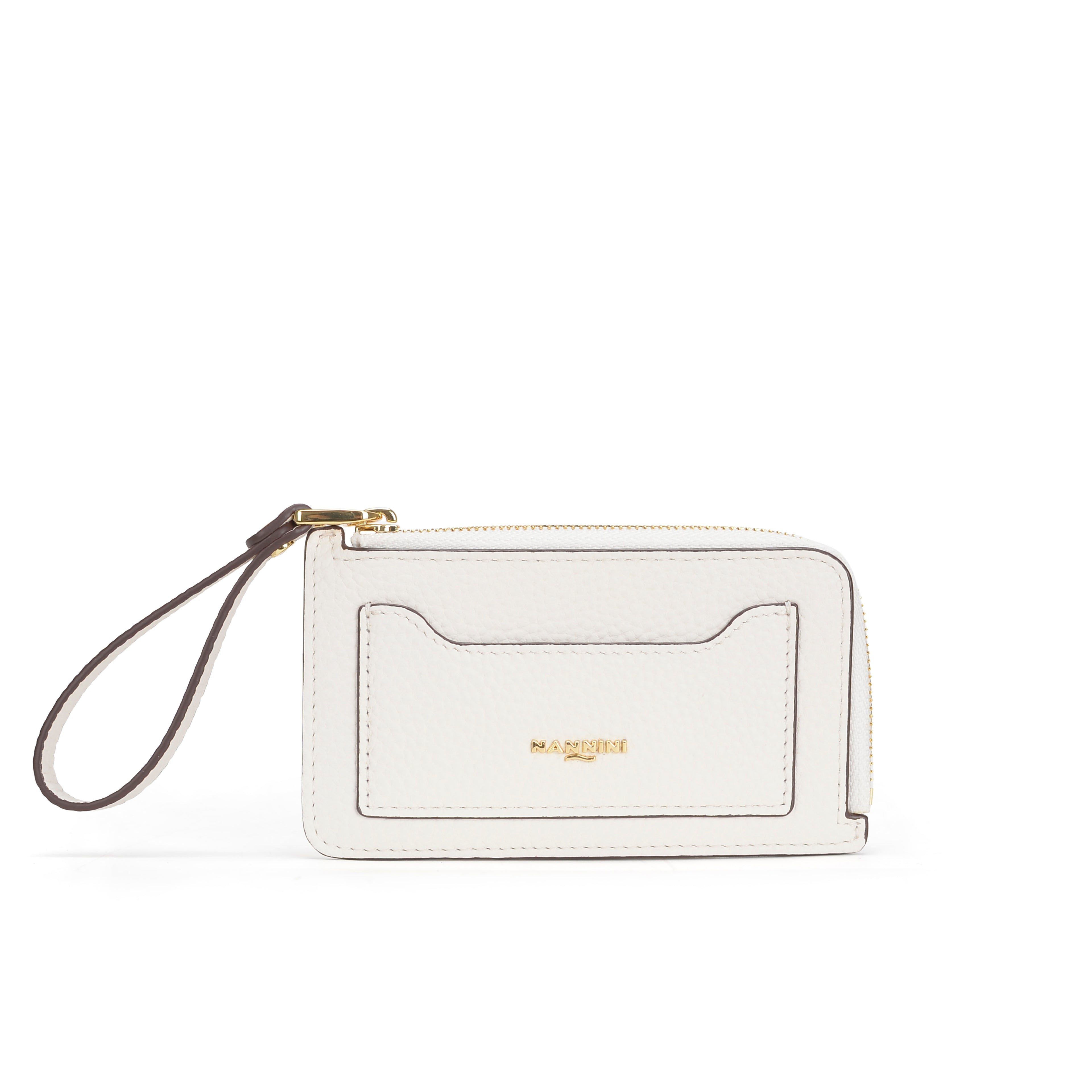 Portacarte con zip in pelle Wallis-X