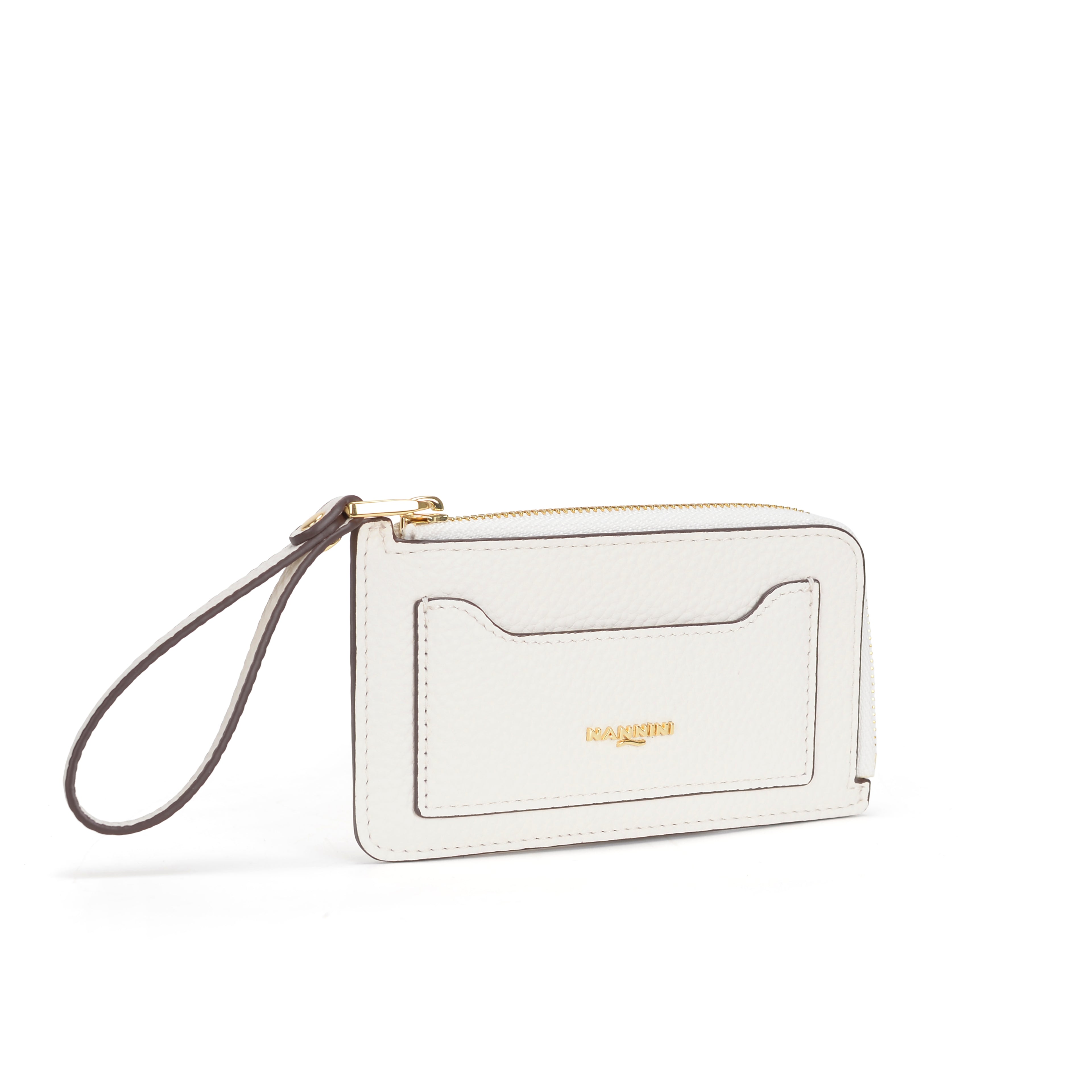 Portacarte con zip in pelle Wallis-X