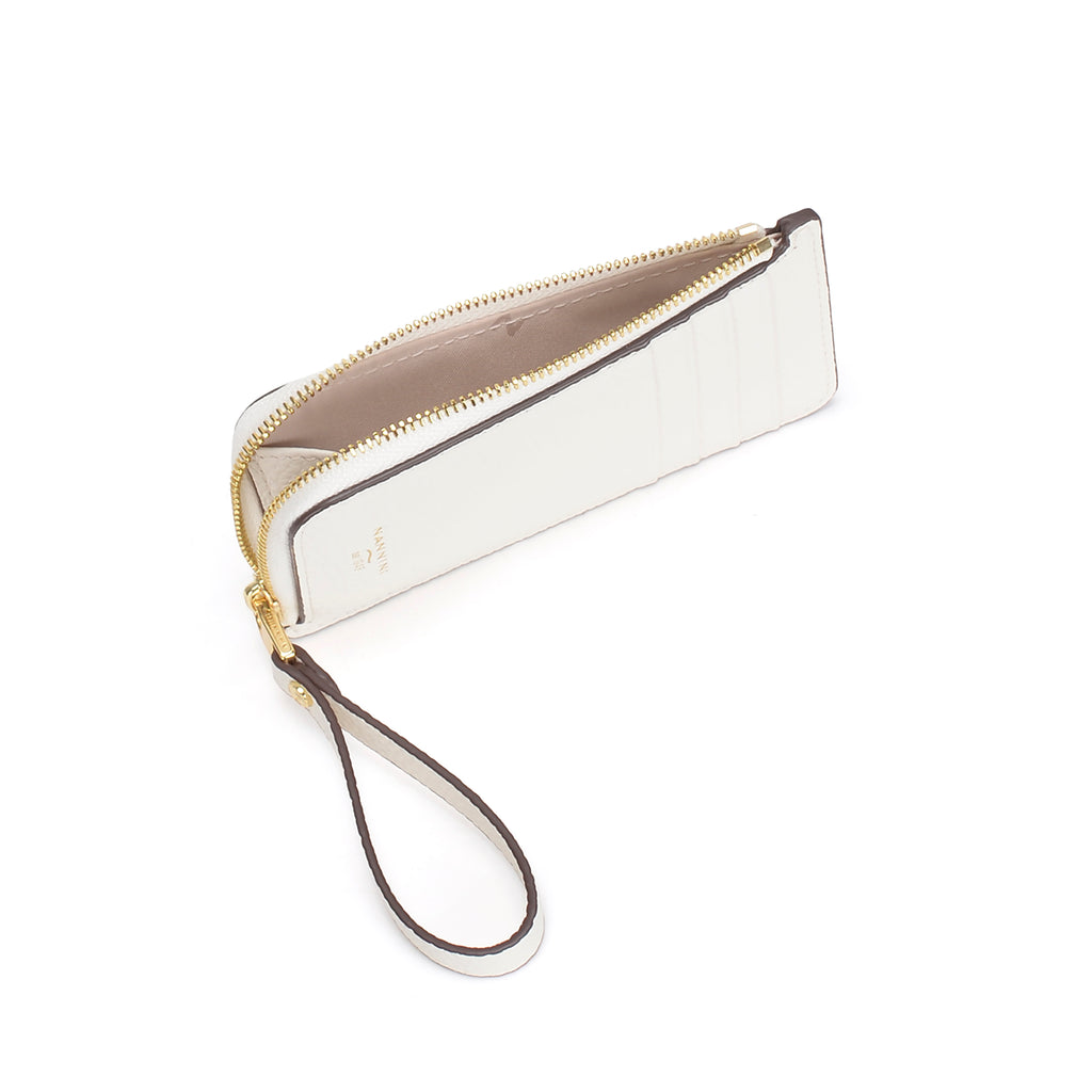 Portacarte con zip in pelle Wallis-X