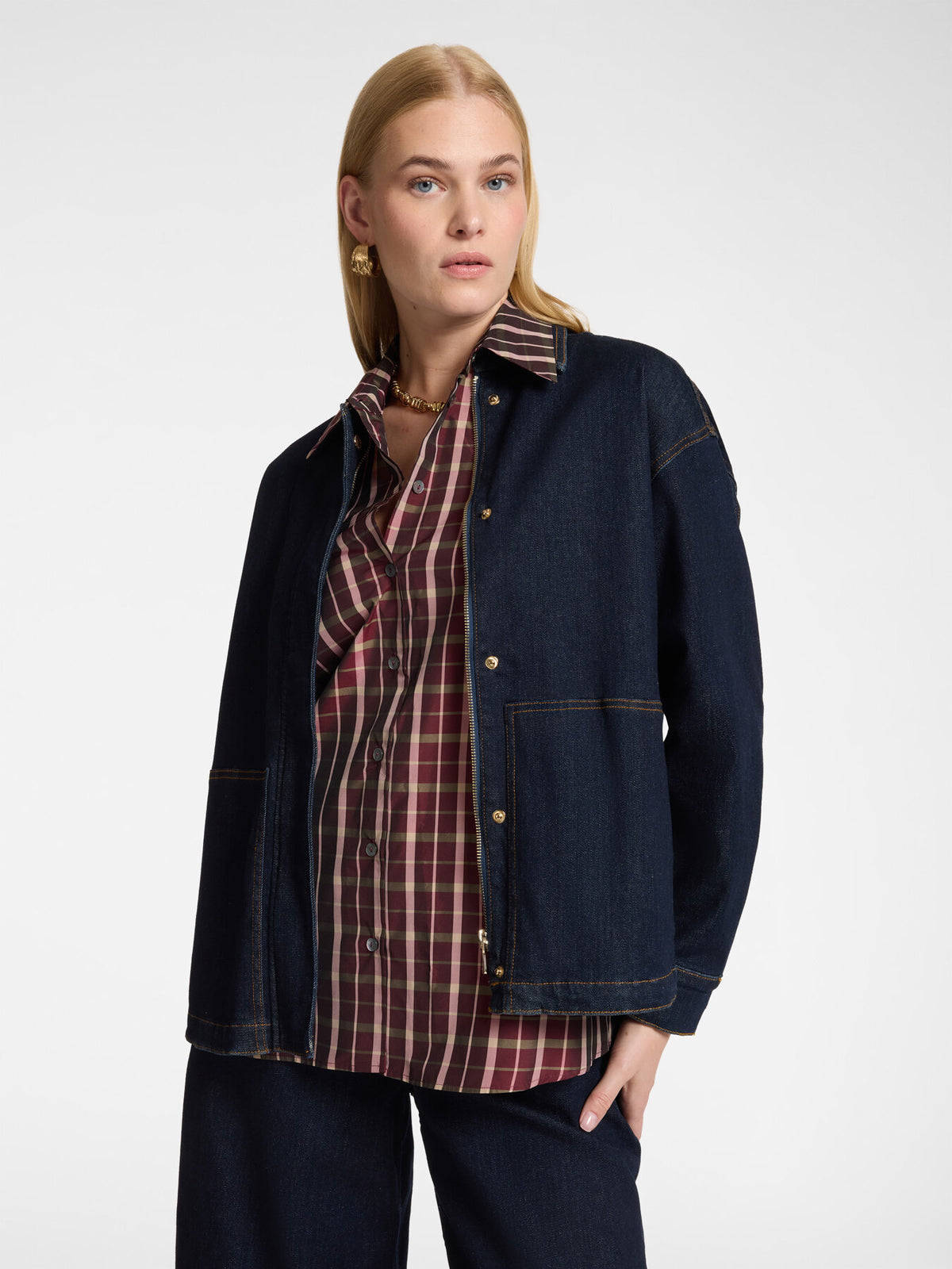 Giacca destrutturata in denim