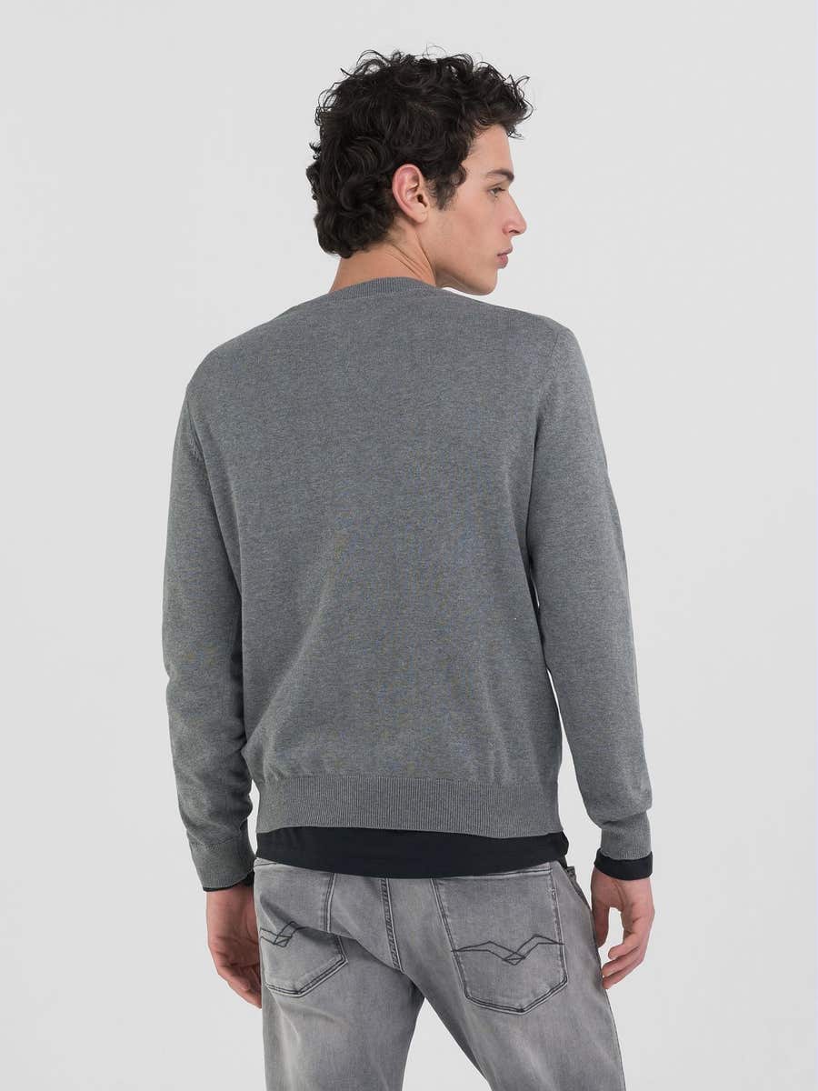 Pullover girocollo in cotone