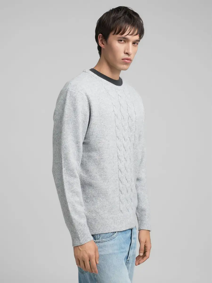 Maglione girocollo treccie