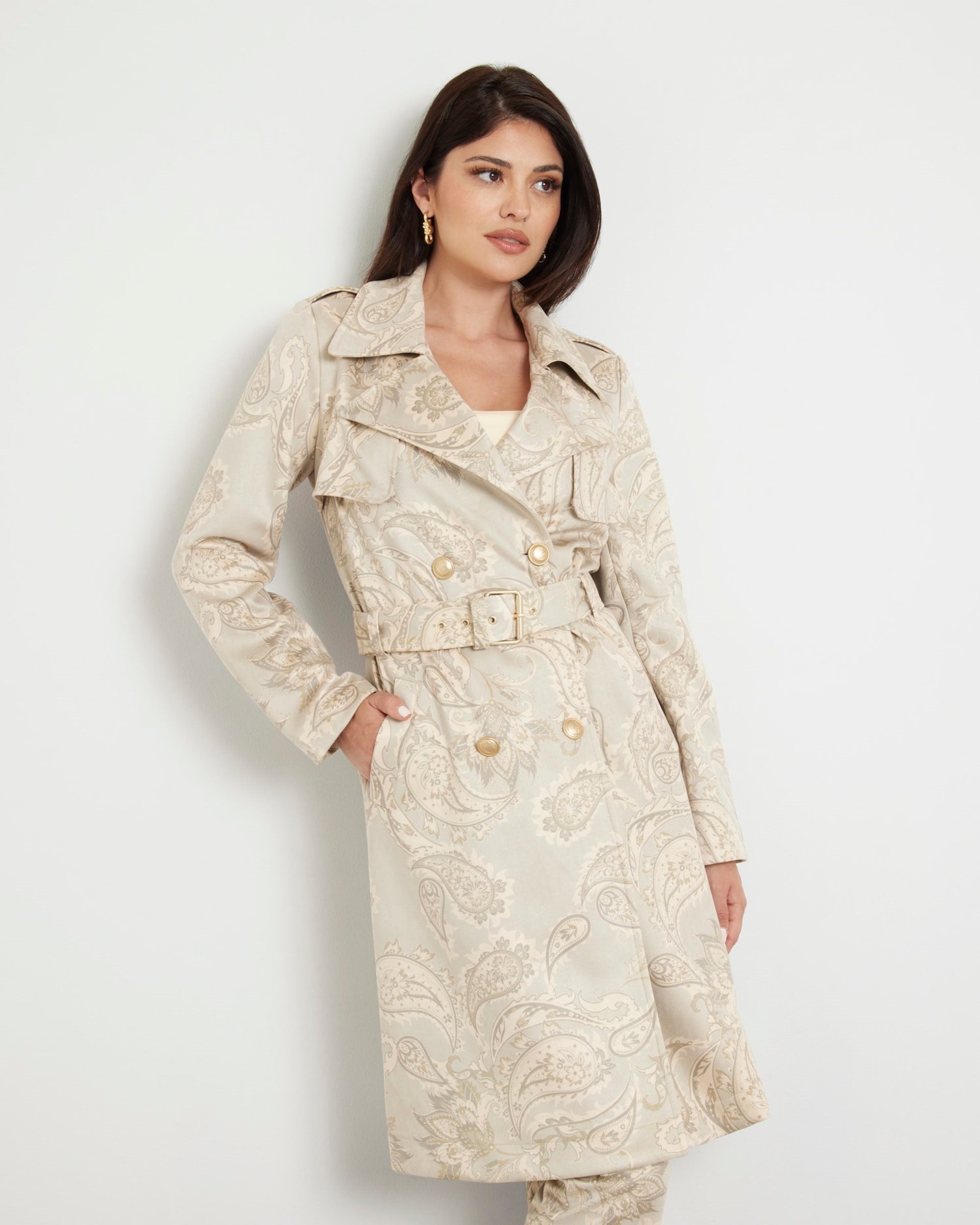 Trench stampa Paisley