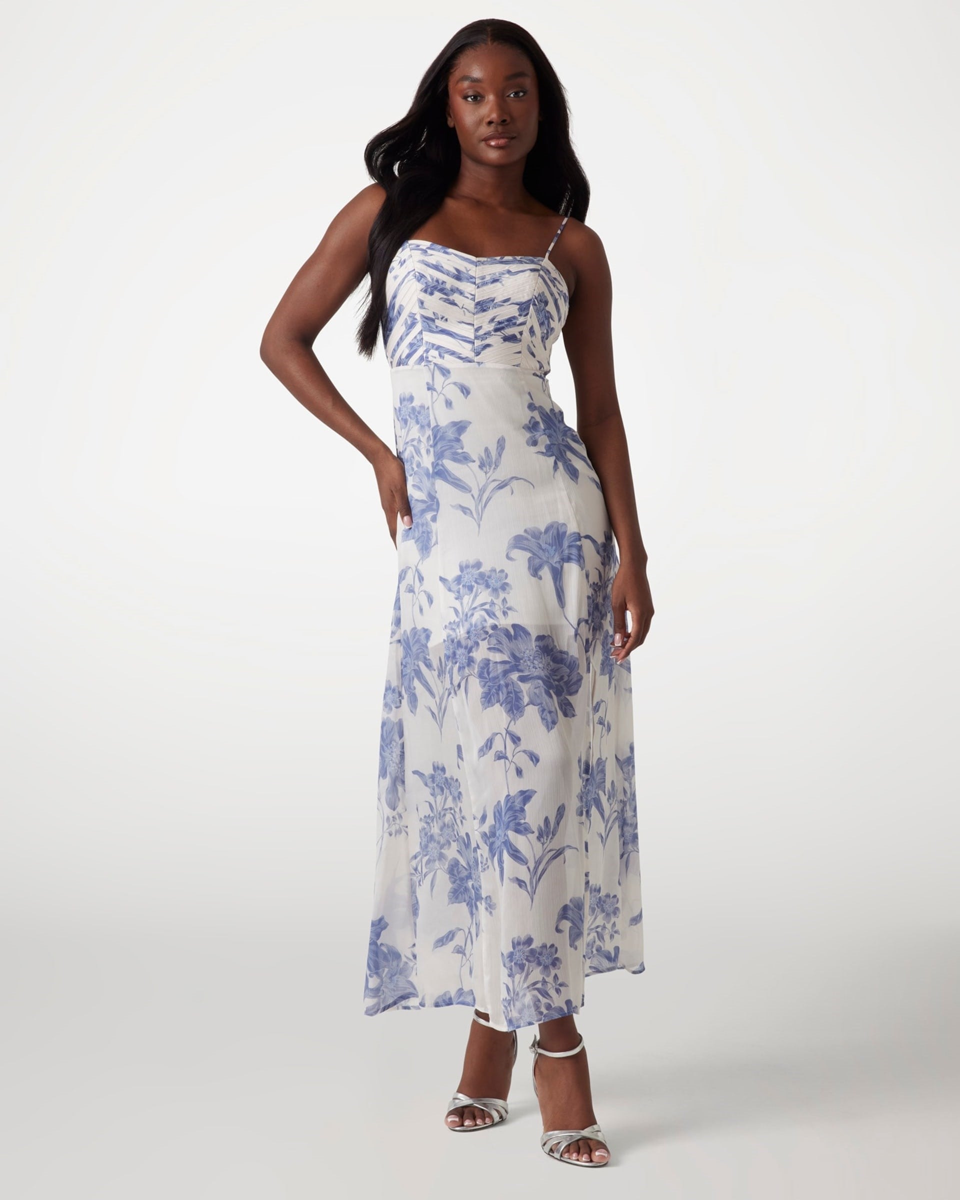 Maxi abito in chiffon