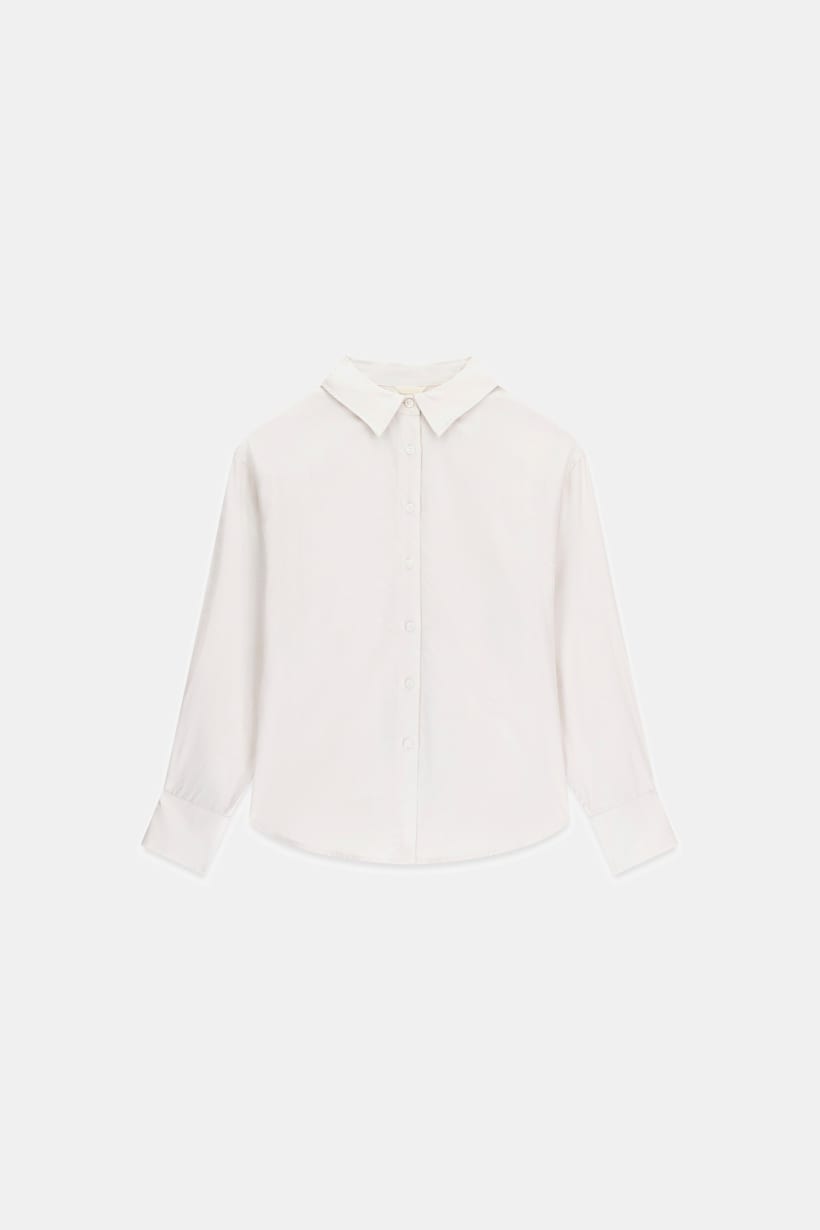 Camicia con logo in viscosa