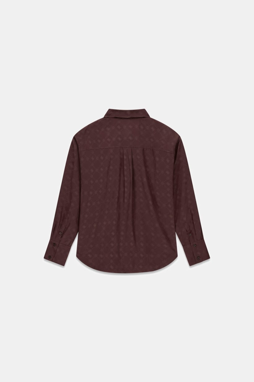 Camicia con logo in viscosa